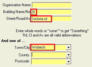 Postcode Address found using search from postcode